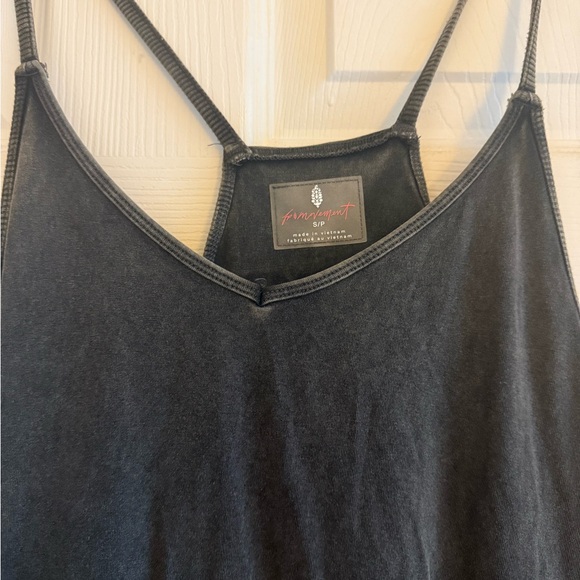 Free People Hot Shot Onesie Small in Black Acid wash. Runs Oversized NWOT - Picture 3 of 4